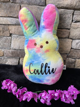 Load image into Gallery viewer, Personalized 15in Easter Peep Plush, Easter Bunny Plush Peeps, Easter Basket, Custom Peeps Bunny, Personalized Kids Gift, Baby Girl Name