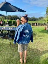 Load image into Gallery viewer, Bride Future Mrs Fiance Customized Last Name Jean Denim Jacket,