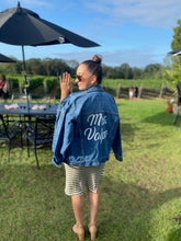Load image into Gallery viewer, Bride Future Mrs Fiance Customized Last Name Jean Denim Jacket,