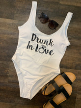 Load image into Gallery viewer, Drunk In Love, Just Drunk One Piece Matching Bathing Suits for Bridal Party
