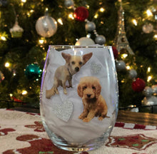 Load image into Gallery viewer, Custom Photo Wine Glass, Perfect for Pets, Babies, Loved Ones, Celebrities, etc.