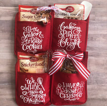 Load image into Gallery viewer, Holiday Christmas Baking Gift Set, Brownies Cookies Oven Mitt Mixer Bundle Pack