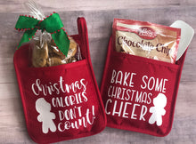 Load image into Gallery viewer, Holiday Christmas Baking Gift Set, Brownies Cookies Oven Mitt Mixer Bundle Pack