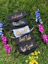 Load image into Gallery viewer, Custom Wedding Party Face Masks/Coverings/Shield, 100% Cotton