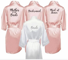 Load image into Gallery viewer, Bridal Party Robes, Wedding Day Matching Robes for the Bride and Bridesmaids