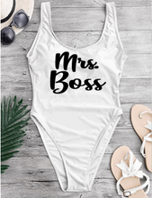Load image into Gallery viewer, Customized Bride One Piece Swimsuit for Bachelorette, Honeymoon, Wedding!