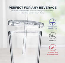 Load image into Gallery viewer, Custom Photo Tumbler with Lid & Straw, Clear Plastic Tumbler Personalized with Photo/Text of your Choice