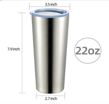 Load image into Gallery viewer, Custom Photo Tumbler with Lid, Stainless Steel Personalized Hot/Cold Cup Mug with Photo/Text of your Choice