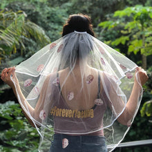 Load image into Gallery viewer, Custom Photo Face Veil for any Bride, Bachelorette Bridal Shower Veil with Grooms Face