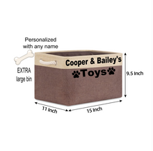 Load image into Gallery viewer, Personalized Foldable Pet Toy Storage Basket