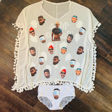 Load image into Gallery viewer, Custom Face Cover up, Funny Grooms Face or Any Photo on Beach Cover Up