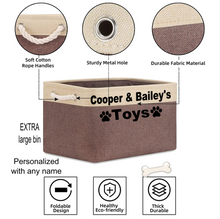 Load image into Gallery viewer, Personalized Foldable Pet Toy Storage Basket