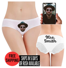 Load image into Gallery viewer, Custom Photo Underwear Panties for Bride, Anniversary, Valentines Day, Birthday, or any Gift!