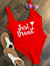 Load image into Gallery viewer, Drunk In Love, Just Drunk One Piece Matching Bathing Suits for Bridal Party
