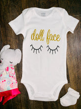 Load image into Gallery viewer, Doll Face Baby Onesie
