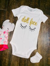 Load image into Gallery viewer, Doll Face Baby Onesie
