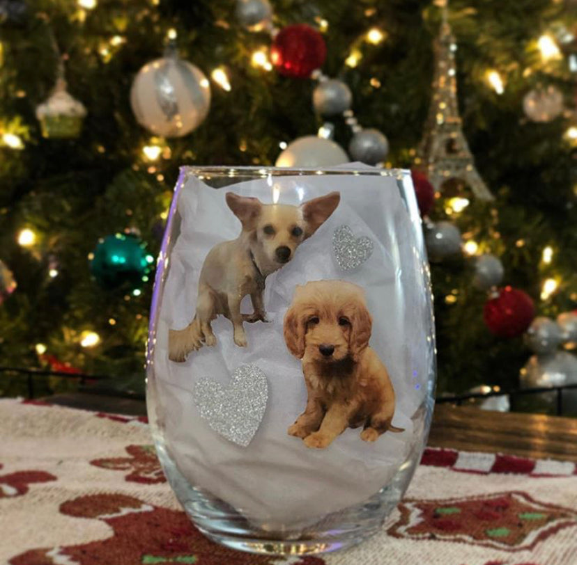 Custom Photo Wine Glass, Perfect for Pets, Babies, Loved Ones, Celebrities, etc.