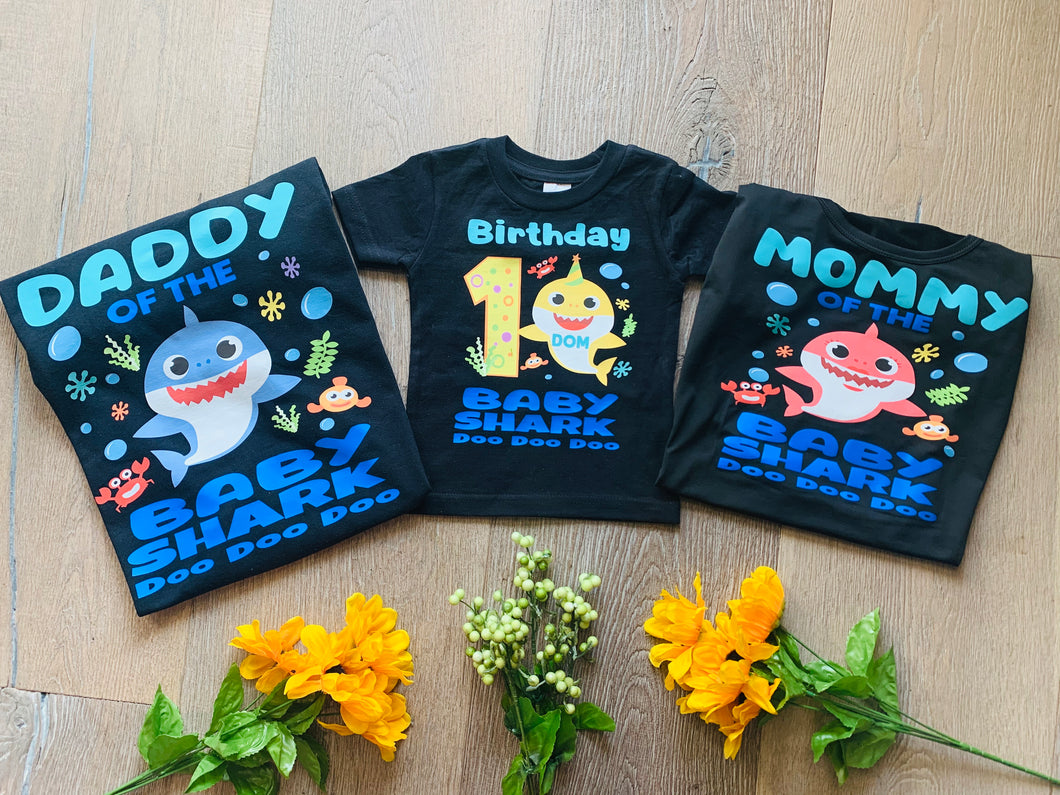 Baby Shark Birthday Matching Family Tshirts