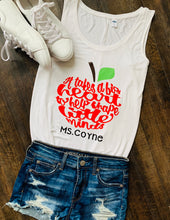 Load image into Gallery viewer, It Takes A Big Heart To Shape Little Minds Personalized Teacher Shirt with Custom Last Name
