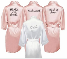 Load image into Gallery viewer, Bridal Party Robes, Wedding Day Matching Robes for the Bride and Bridesmaids
