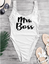 Load image into Gallery viewer, Customized Bride One Piece Swimsuit for Bachelorette, Honeymoon, Wedding!
