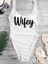 Load image into Gallery viewer, Customized Bride One Piece Swimsuit for Bachelorette, Honeymoon, Wedding!
