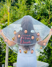 Load image into Gallery viewer, Custom Photo Face Veil for any Bride, Bachelorette Bridal Shower Veil with Grooms Face
