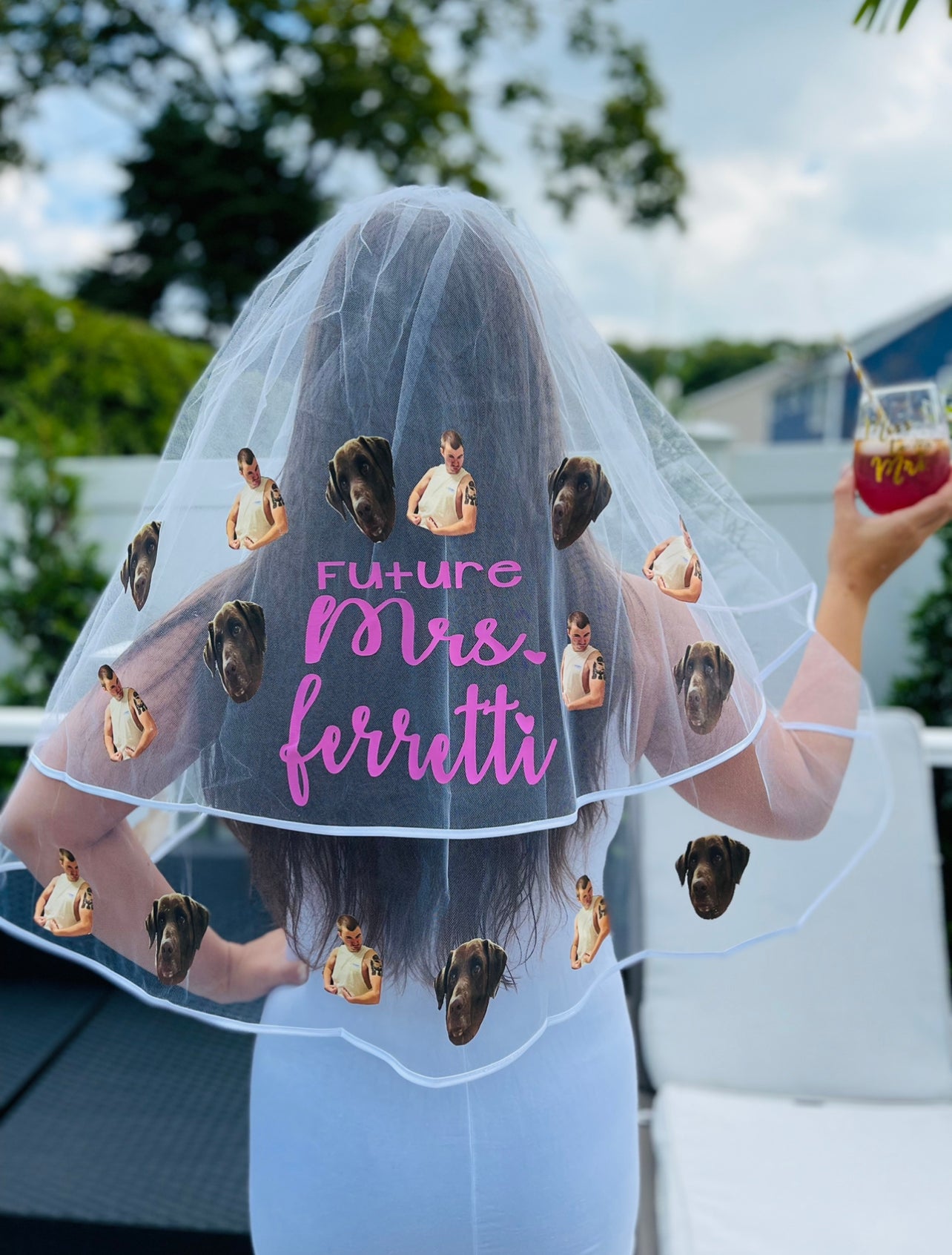 Bachelorette Veil Bridal Shower Veil Future Mrs. Veil Mrs. Veil