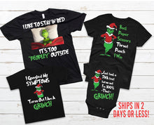 Load image into Gallery viewer, Grinch Family Tshirts
